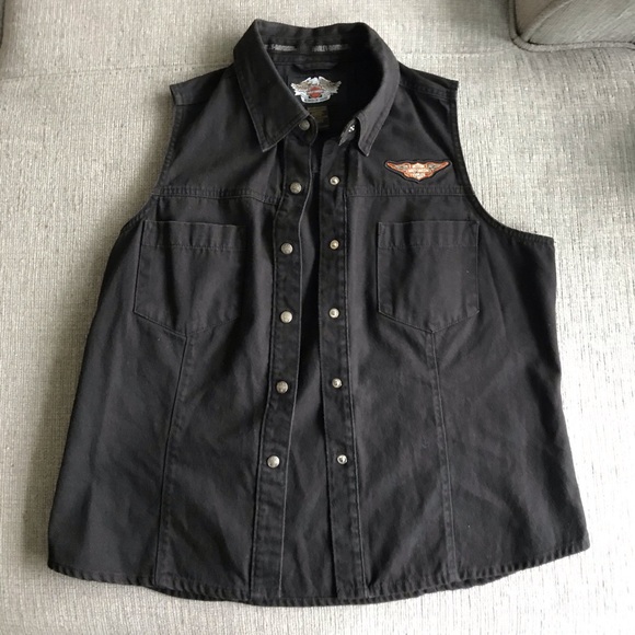 Harley-Davidson Jackets & Blazers - Harley-Davidson Denim Vest